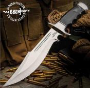 GH5037 Couteau Hibben Legionnaire Bowie | Lame Acier 7Cr17MoV | Manche Pakkawood Black & Housse Cuir - Livraison Gratuite