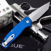 HO64123 Couteau Automatique Hogue Ballista Blue Lame Tanto Acier 154CM Tanto USA - Livraison Gratuite