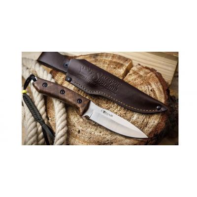 Couteau Kizlyar Corsair Lame Acier AUS-8 Manche Walnut Etui Cuir Made In Russia KK0100 - Free Shipping