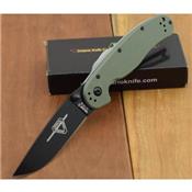 ON8861OD Couteau ONTARIO RAT II OD Green Lame Acier AUS8 Manche Nylon Linerlock - Free Shipping