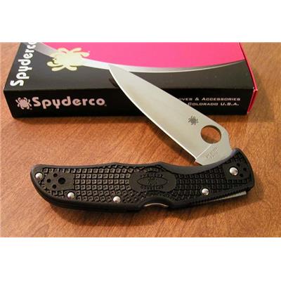 Couteau Spyderco Endura Flat Ground Acier VG-10 Manche FRN Made In Japan SC10FPBK - Free Shipping