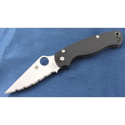 Couteau Spyderco Paramilitary 2 Lame Acier S30V Serr Manche G-10 Compression Lock Made In USA SC81GS2 - Free Shipping