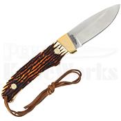 Couteau Schrade Uncle Henry Pro Hunter Lame Acier 7Cr17 Manche Delrin Façon Cerf Etui Cuir SCHPH2N - Free Shipping