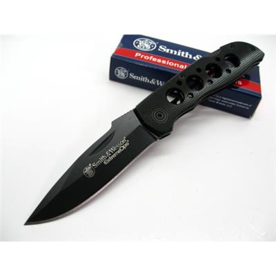 Couteau Smith&Wesson Extrem Ops Lame Acier 7Cr17MoV Manche Alu SW105BKEU - Free SHipping