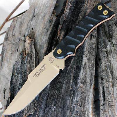 Couteau TOPS Team Jackal Survivor Lame Carbone 1095 Manche G-10 Etui Kydex Made USA TPTMJK5S - Free Shipping