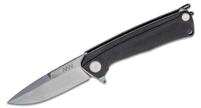  ANVZ100008 Couteau Acta Non Verba Z100 Flipper Lame Drop Point Acier N690 Manche G10 Noir Liner Lock - Livraison Gratuite