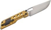 ATZ1878GGL Artisan Cutlery Beest Couteau Lame Drop Point Acier S35VN Manche Titane Gold + Carbone – Frame Lock – Livraison Gratuite