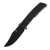 B2108A2 Couteau Bison Tenable Knives | Lame Acier Nitro-V Black Drop Point | Manche Black & Gray Frag G10 | Liner Lock | Livraison Gratuite
