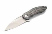 BRB273 Couteau Brous Blades Bionic 3.0 Lame Acier D2 | Manche Titane Sculpté Gris | Made in USA - Livraison Gratuite