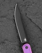 BTKT2502C Bestech Ink Purple | Lame Drop Point Acier MagnaCut Black PVD | Manche Purple Titanium Frame Lock - Livraison Gratuite