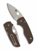 SC230GPBN15V Spyderco Lil' Native Sprint Run Couteau Lame Acier CPM-15V Manche G10 Marron Compression Lock USA | Livraison Gratuite