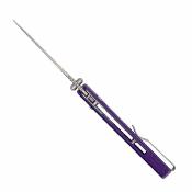 CBTSCTGRPRB CobraTec EDC Scout | Lame Drop Point Acier VG-10 | Manche Grivory Purple | Crossbar Lock - Livraison Gratuite