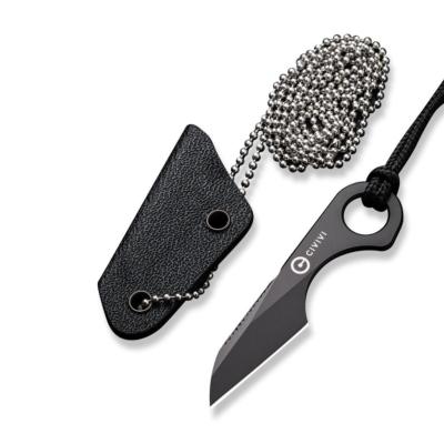 CIVC230041 Couteau Fixe Civivi Gramis Lame Acier 14C28N Manche Acier Noir Étui Kydex - Livraison Gratuite