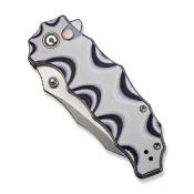 CIVC240283 Couteau Civivi Natterjack Clip Point Lame Acier 14C28N White/Black G10 Button Lock - Livraison Gratuite