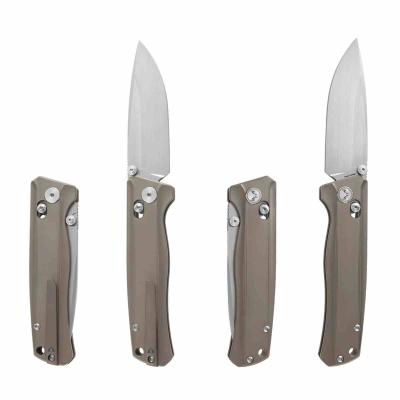 CMB17G CMB Braveman Bronze | Couteau Lame Drop Point Acier CPM-S35VN Satin | Manche Titanium Axis Lock - Livraison Gratuite