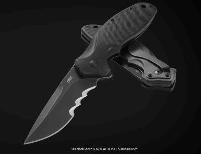 CRK800KKP Couteau CRKT Shenanigan A/O Black Lame 1.4116 Serr - Livraison Gratuite