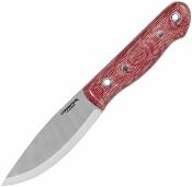 CTK398144SS Condor Firewater – Couteau Buscraft Lame Acier 14C28N Drop Point  Manche Micarta Rouge – Étui Cuir + Firestarter – Livraison Gratuite