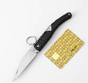 DGR2403BKSW Couteau DAGGERR Peremen Saigak Lame Acier 8Cr14MoV Stonewash Manche FRN Noir Ring Lock - Livraison Gratuite