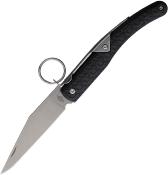 DGR2403BKSW Couteau DAGGERR Peremen Saigak Lame Acier 8Cr14MoV Stonewash Manche FRN Noir Ring Lock - Livraison Gratuite