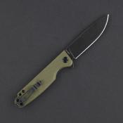 DGRDPMOLBW Daggerr Dopey DL – Couteau Liner Lock | Lame Drop Point 8Cr14MoV Blk Stonewash | Manche FRN OD Green - Livraison Gratuite