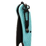 DGRRSTFBW Daggerr Knives Resident | Couteau Pliant | Lame Spear Point 8Cr14MoV Blk | Manche FRN Bleu Clair | Livraison Gratuite