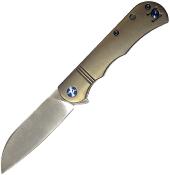 DTK4453TBR Couteau DREAMTECH Slip Joint Lame Acier VG-10 Bead Blast (HRC 59-61) Manche Titane Bronze Stonewash - Livraison Gratuite