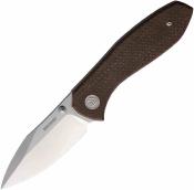 EKC331SBR – Eikonic Kasador Brown Flipper – Lame Acier D2 Drop Point Manche Micarta brun – Livraison Gratuite