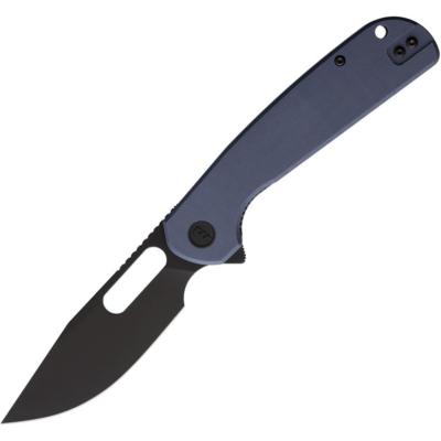EUT024 Couteau Pliant Eutektik Trinity Lame Acier 14C28N Manche G10 Bleu Denim Linerlock - Livraison Gratuite