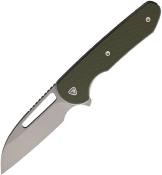 FF006G Couteau Ferrum Forge Prolix Green Lame Nitro-V Sheepsfoot - Livraison Gratuite