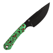 G006A7 — Couteau Kansept Flank Lame Acier D2 Drop Point Manche Aluminium Impression Zombie Blood Etui Kydex - Livraison Gratuite