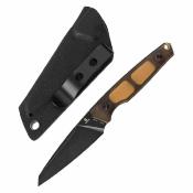 G011B6 Tenable Parr - Couteau Fixe EDC Lame Acier 14C28N Black Reverse Tanto Manche Amber Ultem Etui Kydex - Livraison Gratuite