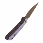 G3034A5 Kansept Fenrir | Couteau Lame Harpon Acier D2 Rose Gold | Manche Purple Micarta Housse Kydex - Livraison Gratuite 