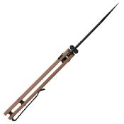 J1945BBN CJRB Pyrite Light J1945-AR-SFII – Couteau Pliant EDC Button Lock | Lame Wharncliffe AR-SFII | Manche FRN Brown - Livraison Gratuite