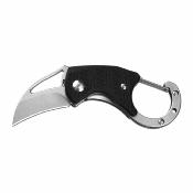  J1964BK CJRB Anansi Black | Couteau Pliant Carabiner | Lame Acier AR-RPM9 Hawkbill | Manche G10 - Mousqueton