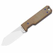 KI1133A2 Couteau Kizer Abrams | Lame Acier 14C28N Satin Spey Point | Manche Plaquettes Norplex | Housse kydex | Livraison Gratuite
