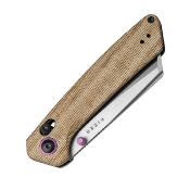 KIV3693A2 Couteau Kizer Madrac Tan Clutch Lock Lame Acier Nitro-V - Livraison Gratuite