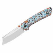 KIV3693BSA2 Couteau Kizer Madrac | Lame Acier 14C28N Sheepsfoot | Manche Norplex Micarta Multicolor | Button Lock | Livraison Gratuite