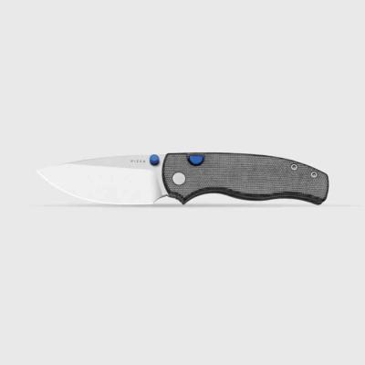 KIV3801A1 Couteau Kizer Glaux Lame Acier 14C28N Satin Manche Micarta Noir Norplex - Livraison Gratuite