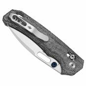 KIV3802CDA1 Couteau Kizer Outposter Lame Acier Nitro-V Drop Point Manche Plaquettes Norplex UltreX  Black Clutch Lock | Livraison Gratuite