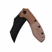 KT1031B2 Kansept KTC3 – Couteau pliant Liner Lock Lame Acier 154CM Black Manche Black & Brown Micarta - Livraison Gratuite