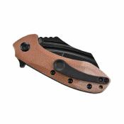KT1031B2 Kansept KTC3 – Couteau pliant Liner Lock Lame Acier 154CM Black Manche Black & Brown Micarta - Livraison Gratuite