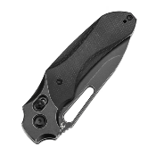 KT1099V2 Couteau Kansept Quasar Drop Point Acier 154CM Manche Micarta Black Sécurité Cross Bar Lock - Livraison Gratuite