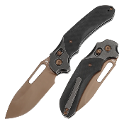 KT1099V3 Couteau Kansept Quasar Drop Point Acier 154CM Manche G10 Black Sécurité Cross Bar Lock - Livraison Gratuite