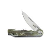 KUB312E Couteau Kubey MIZO Camo Lame Acier AUS-10 Bead Blast IKBS - Livraison Gratuite