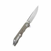 KUB312S Kubey Mizo Khaki – Couteau Lame Acier 14C28N Manche G10 Liner Lock IKBS – Livraison Gratuite