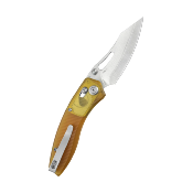 KUB421E Couteau Pliant Kubey Caiman Lame Acier San Mai M2 (HRC 60-62) Manche Ultem Crossbar Lock - Livraison Gratuite