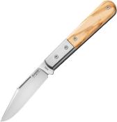 LSTCK0112UL Couteau LionSteel Shuffler Barlow Olive/Titane Lame Acier M390 Système Slipjoint Made Italy - Livraison Gratuite