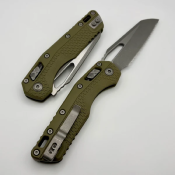 MCT210T12APPMOD — Couteau Microtech MSI Ram-Lok Acier M390MK Apocalyptic Sheepsfoot Dentelé Vert Tri-Grip USA Livraison Gratuite