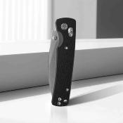 MGR817AWBK Vakor Miguron Knives – Couteau pliant Crossbar Lock Lame Acier 14C28N Stonewash Manche Black G10 - Livraison Gratuite