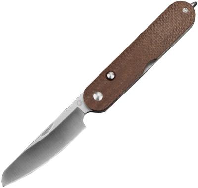 MK0012BR Couteau Pliant Rapax Mimi Lame Acier VG-10 Manche Micarta Marron Button Lock - Livraison Gratuite